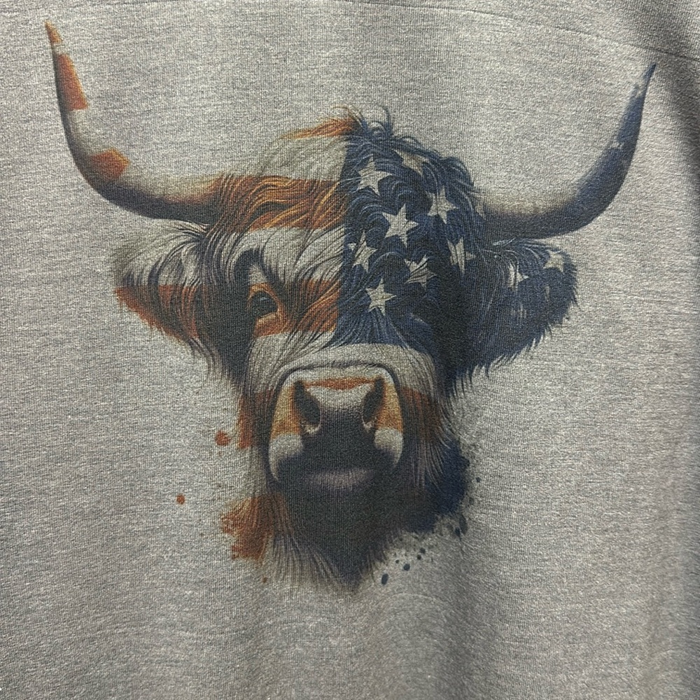 Patriotic Highland Cow TShirt